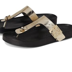 NIB Tory Burch MELLOW THONG SANDAL gold